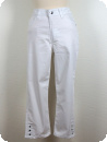 7/8-dels jeans med bendekor, vit twill. Prisvrd