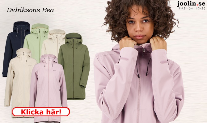 Didriksons Bea r en hrlig jacka / parka / skaljacka som hller dig helt torr. Jackan slpper inte heller igenom vinden och den har andasfunktion.