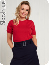 Skovhuus-top, ribbon red
