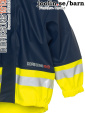 Boardman navy fleecefodrat regnset, barn