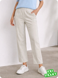 LauRie Donna loose, white pinstrupe. Hell�ng