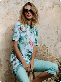 Flamingoklnning, Tropical Print