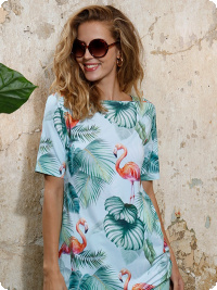 Flamingo-top, Tropical print