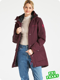 Didriksons Frida, wine red parka