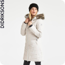 Didriksons Natasha aluminium, långa täckjacka