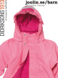 Didriksons Boardman Pink fleecefodrat regnset, barn