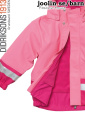 Didriksons Boardman Pink fleecefodrat regnset, barn