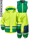 Didriksons Boardman maize/grn fleecefodrat regnset