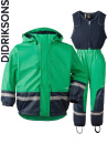 Didriksons Boardman bright green fleecefodrat regnset