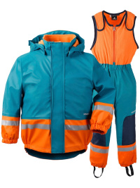 Didriksons Boardman glacier blue fleecefodrat regnset