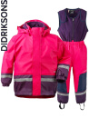 Didriksons Boardman warm cerise fleecefodrat regnset