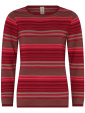 Skovhuus-tröja med bra längd, röd/sand