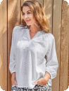 Blus i ren bomull