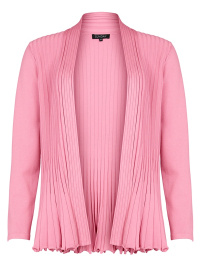 Cardigan i vacker stickning, stark rosa