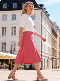 Kjol fr�n Sunday, rosa-r�d