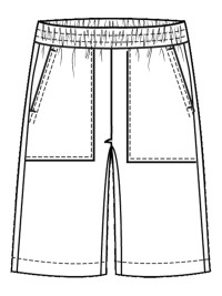 Shorts med lite vidd, r�d