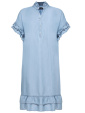Klnning Romantica, chambray-denim med tryck