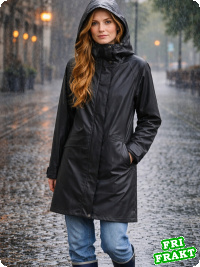 Didriksons Elly regnjacka, svart