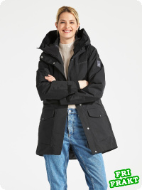 Didriksons Frida, black/svart parka