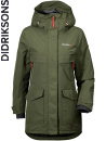 Didriksons Frida, peat/grön parkas