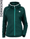 Didriksons Cimi, dark aqua fleece-jacka