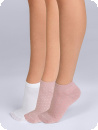 Sock, rosa+vit, 3-pack från Dim