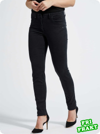 LauRie-jeans Laura slim, svart denim