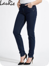 LauRie-jeans Laura slim, mrk bl denim