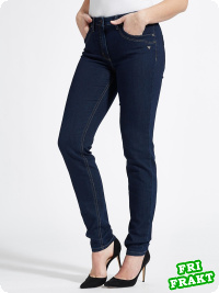 LauRie-jeans Laura slim, mrk bl denim