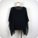 Sidenponcho frn Rils, svart