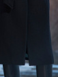 Lng kappa i cashmere-ull, svart