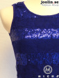 Paljett-top, royal blue