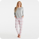 Pyjamas/mysdress från Damella, rosa/grå