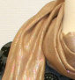 Scarf rosa/guld