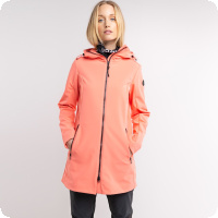 REA! Otroligt snygg damjacka fr�n 8848 Altitude som finns i lager i tre snygga f�rger!  L�ng softshelljacka f�r dam, med trendr�tt look och stilrena detaljer. Passformen �r n�got gener�s och lite l�ngre bak. Vidden nedtill kan justeras med band baktill. Huvan �r fast och justerbar med dragskor. 