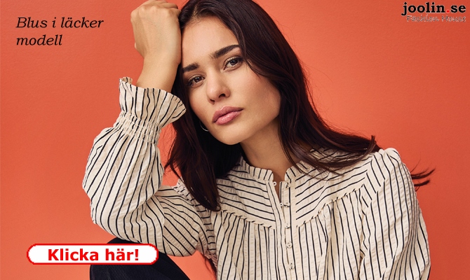 Blus i lcker modell, grddvit/svart