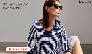 V�rnyheter: Seglarinspirerad bomullstr�ja, marin-vit