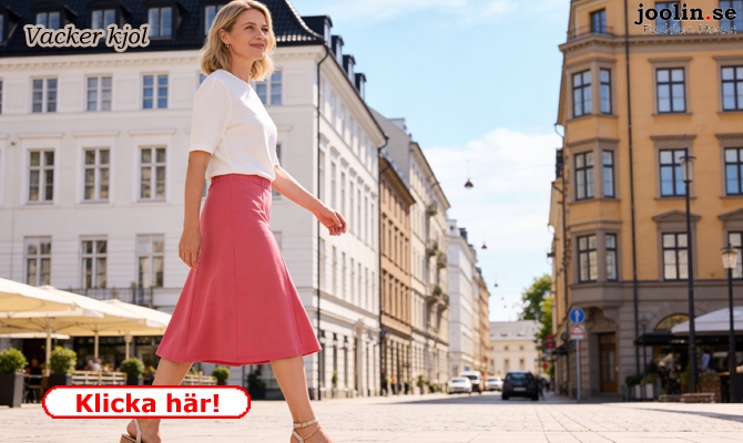 Nyhet i lager: Vacker och sk�n kjol med stretch som finns i flera f�rger