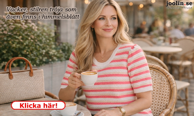 Nyhet: Stickad tr�ja i ren bomull, rosenr�d